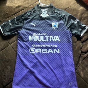 Puma queretaro gallo blanco Black and Purple Men's 2006 Jersey